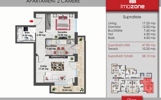 Drumul Taberei, 2 Camere, Decomandat, 700 m metrou Raul Doamnei, 2/4, 58mp, lift - Poză 6