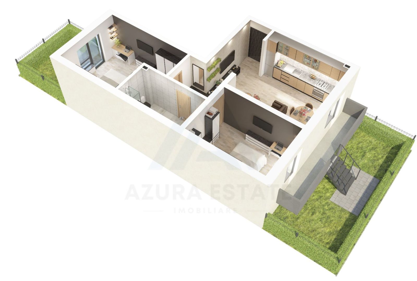 Apartament 61.2 mp utili 3 camere si gradina 47 mp in Dna Stanca - Poză 10