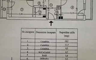 Apartament 3 camere | Dristor  | 71 mp utili - Schiță 14
