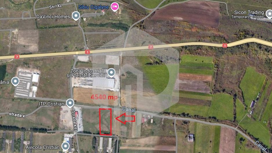 Teren intravilan industrial 4540 m Cristian Sibiu - Schiță 3