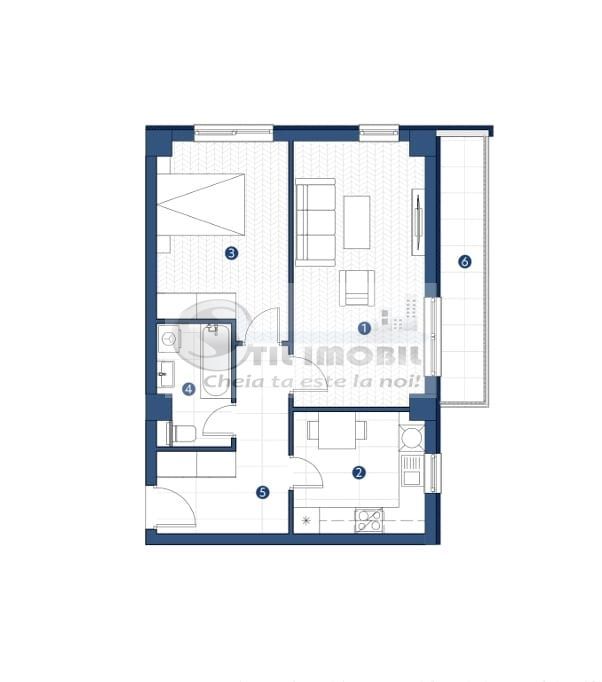 Compex Rezidential in GALATA! AP. 2 camere, D, 58.31mp, bl.L4 - Poză 4