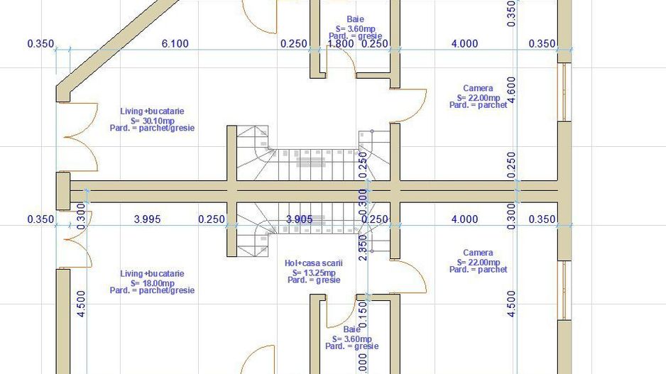 Duplex semifinisat, zona Fagului - Schiță 3