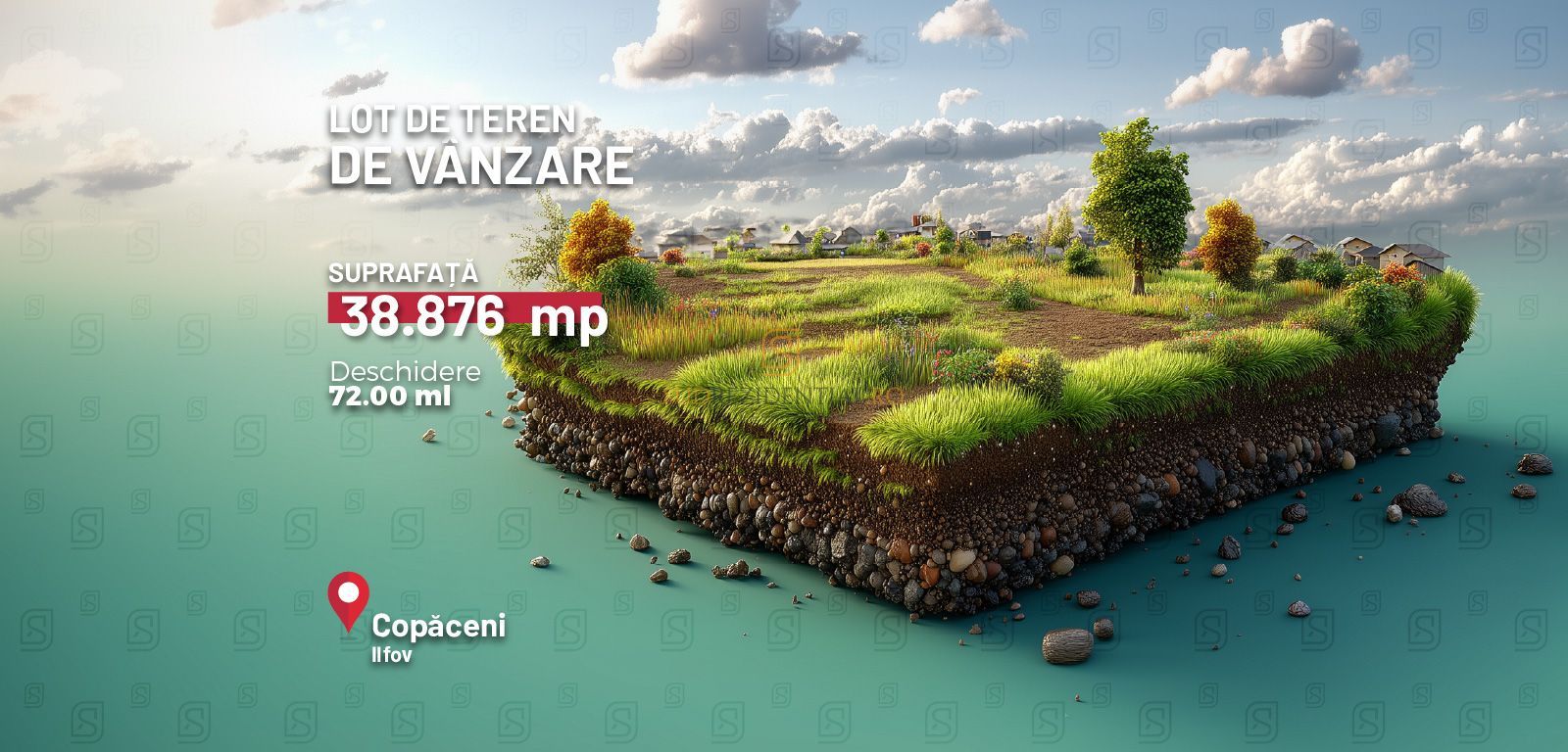 Teren intravilan 38.876 mp, Deschidere 72 ml, Copaceni, Vidra - Poză 2