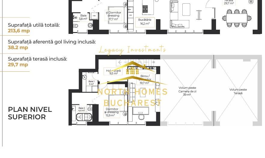 Loft 4 camere, 2 dormitoare si birou, 3 bai, terasa - Zona Floreasca - Poză 27