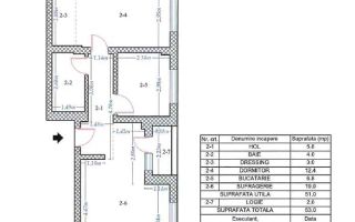 Apartament cu 2 camere, decomandat, parcare inclusa, Comision 0% - Schiță 8