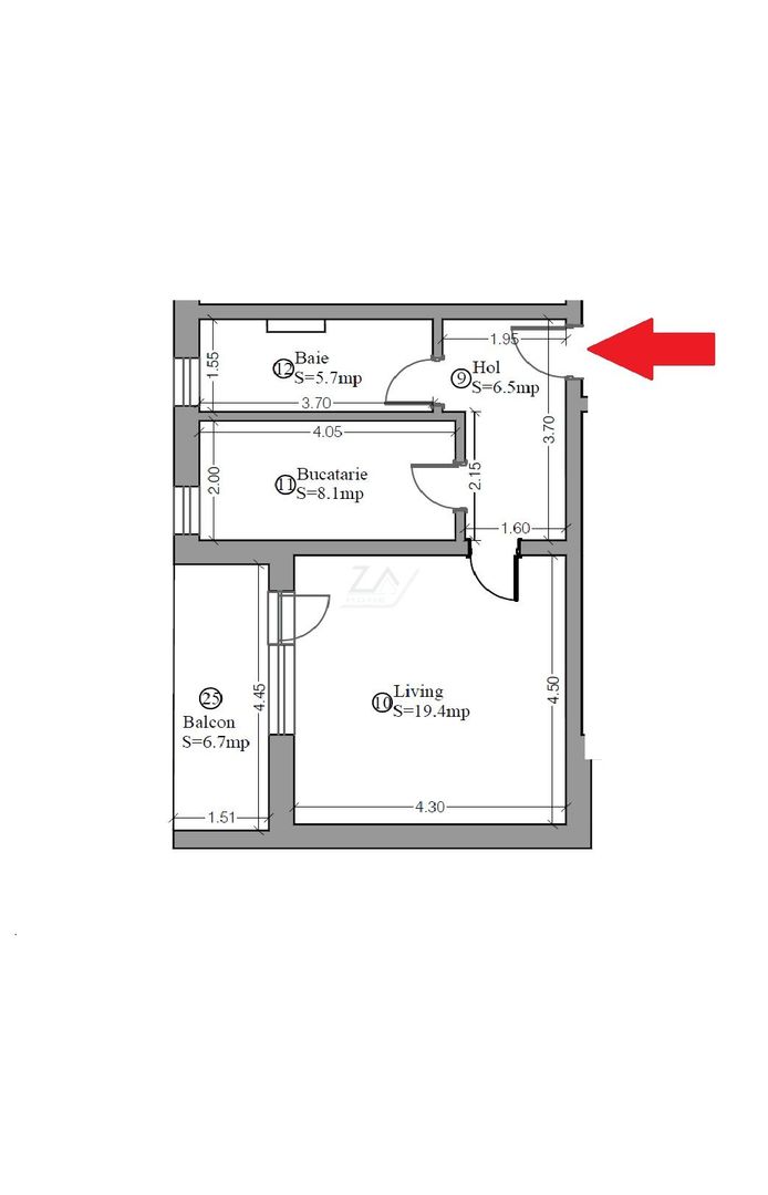 Decomandat. Gradina proprie 62 mp. Bloc finalizat. - Poză 7