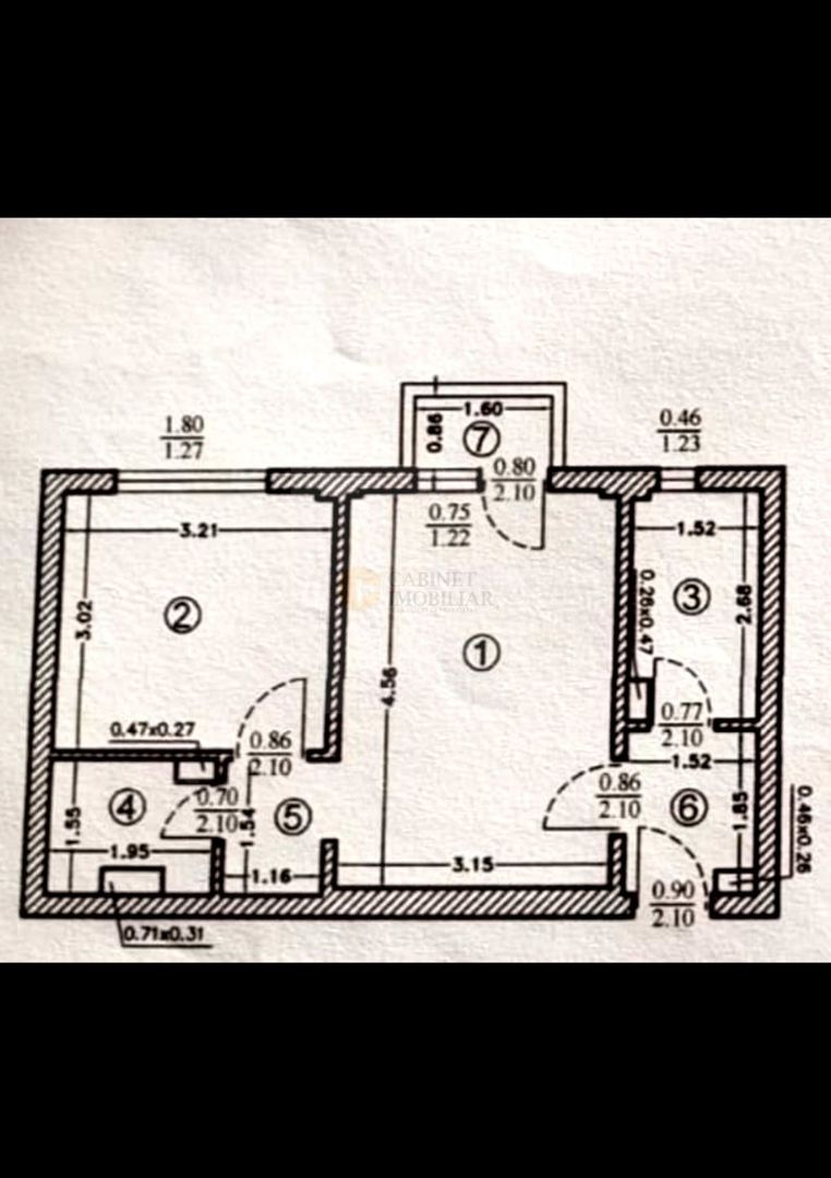 2 Camere | 1977 | Renovat | Utilat | Metrou Gorjului - 5 min - Schiță 8