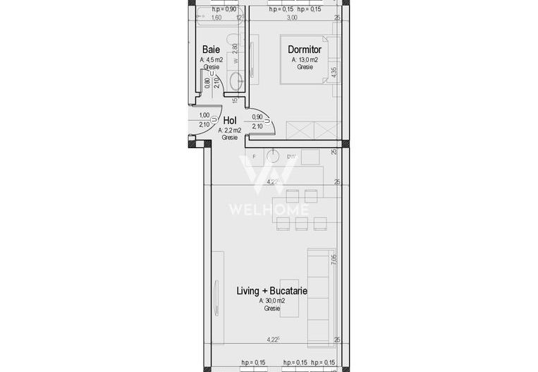 Apartament 2 camere cu grădină proprie de 50 mp - Poză 1