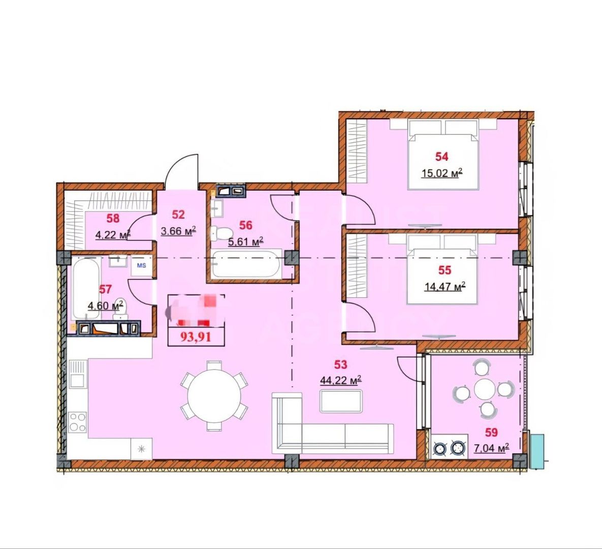 Vînzare, apartament, 2 camere, Strada Grenoble, Botanica - Poză 2