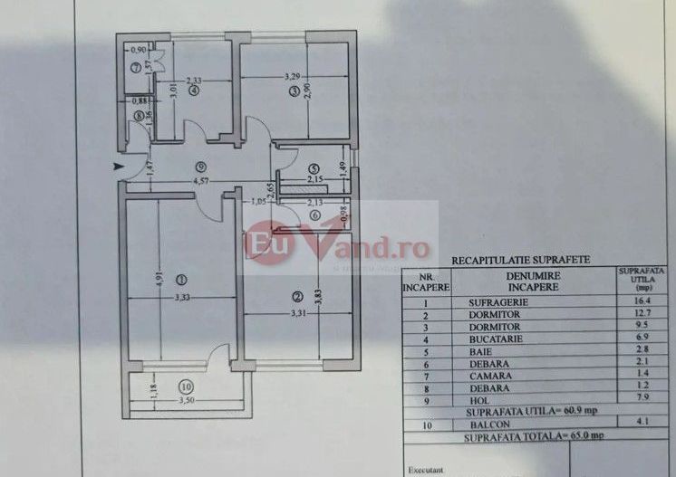 De vanzare apartament cu 3 camere etj 3, Mazepa 1, 80.000 euro - Poză 5