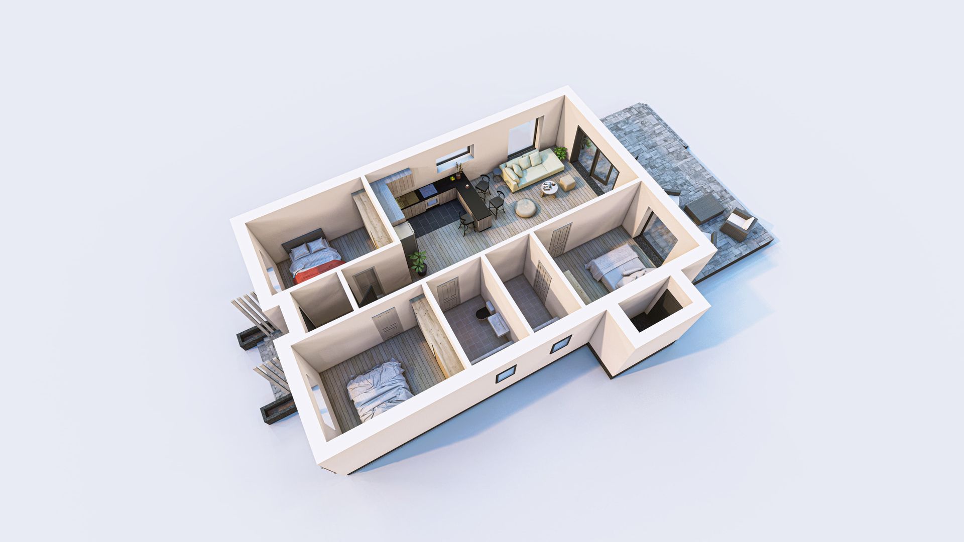 Vilă Individuală Parter - 130mp construiti - 396mp teren - Poză 7
