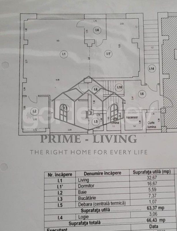 APARTAMENT CU 2 CAMERE LA VANZARE IN ZONA DOROBANTI - Schiță 4