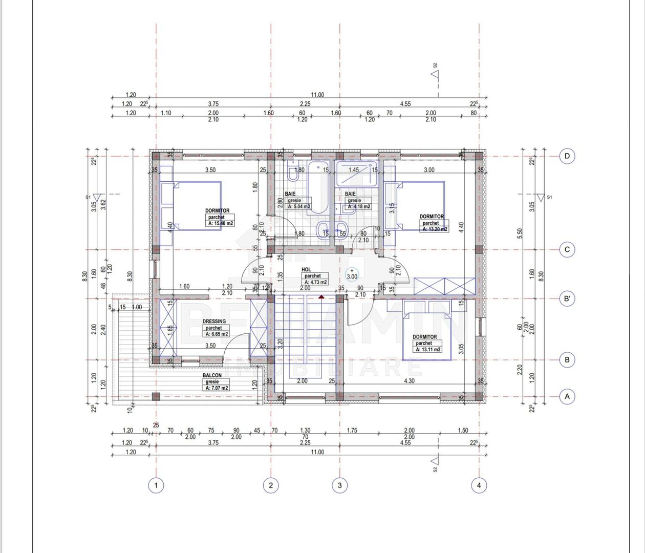 Casa-5 camere-P+1+P-147mp utili-600mp teren-Utilitati-Sanpetru - Poză 16