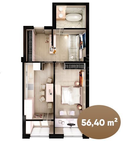 Vânzare, apartament, 1 cameră, str. Nicolae Dimo, Durlești - Poză 1