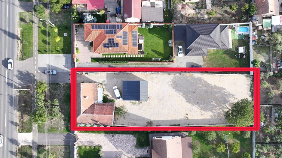 Teren 900 mp cu cladire de birouri pt depozit, parc auto,  centru logistic, etc - Poză 1