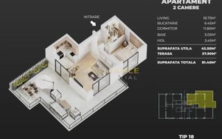 APARTAMENTE 2 CAMERE DE VÂNZARE ÎN EXCLUSIVITATE - ȘOSEAUA LEORDENI - Poză 9
