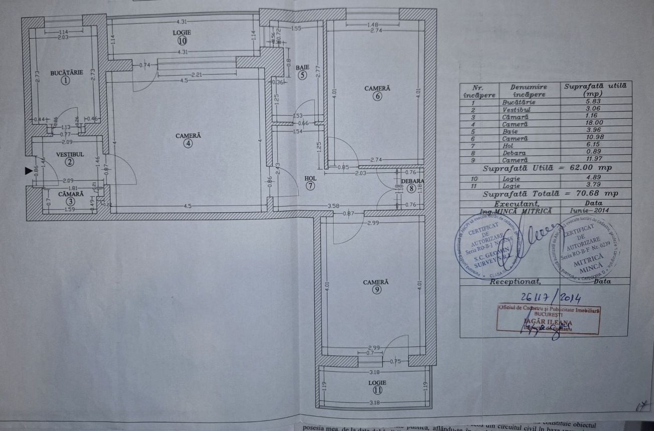 Apartament 3 camere gata de mutare Lujerului, Militari - Schiță 9