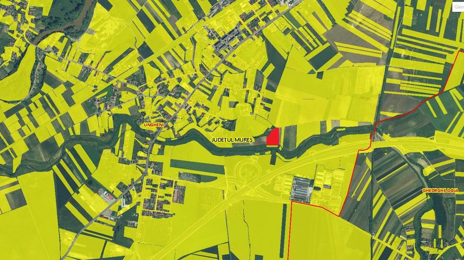 P 1193 - Teren de 10600 mp în jud. Mureș, Ungheni - Poză 3