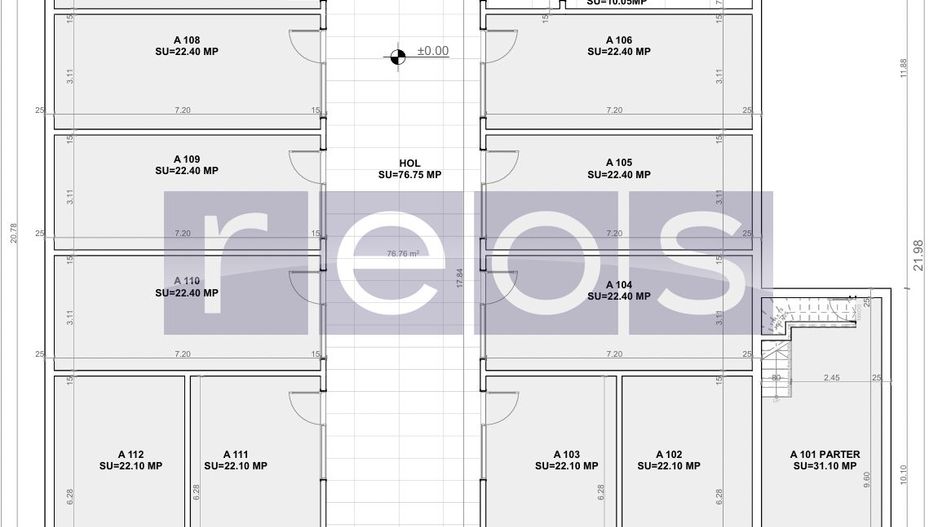 SPATIU COMERCIAL | 760 MP | P+1 | 24 INCAPERI | 380 MP PE ETAJ - Schiță 8