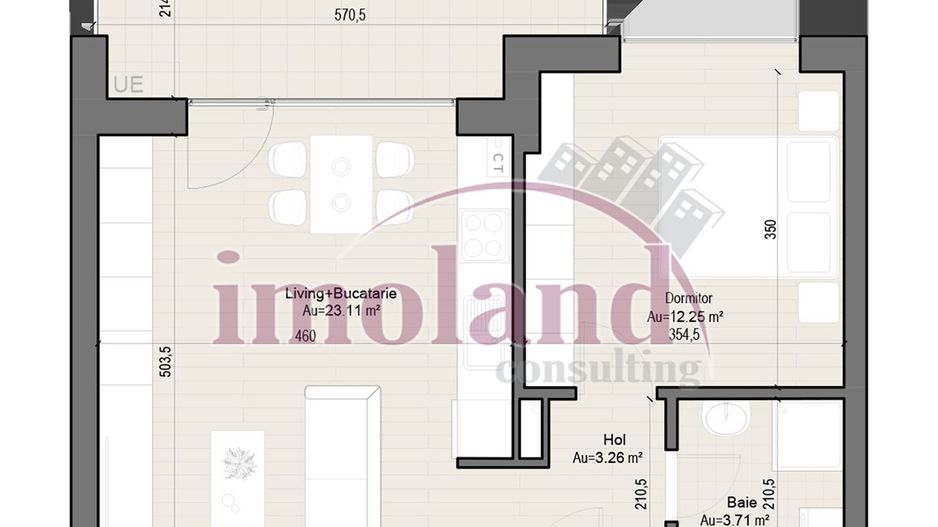 Apartament  2 camere cu parcare  - Uranus - Schiță 17