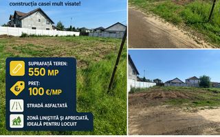 TEREN/550 mp | Comuna Berceni | Stradă Asfaltată | 100 €/mp - Poză 1