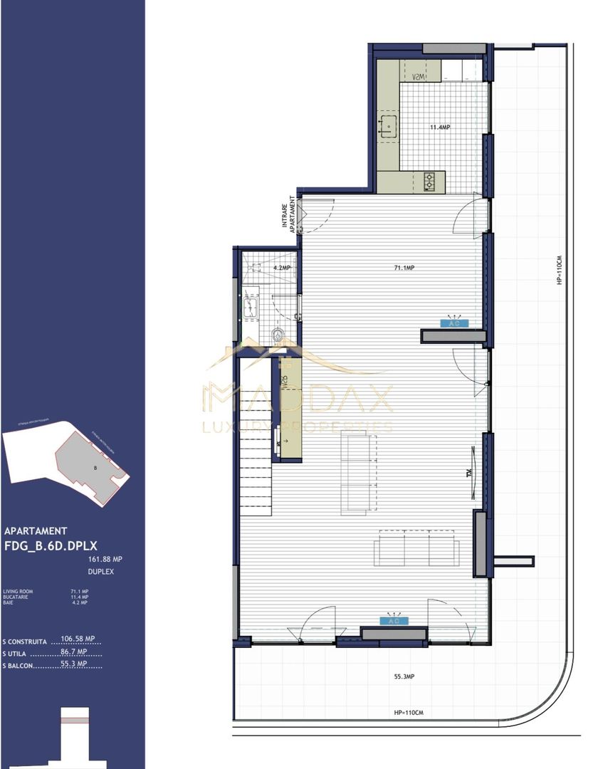 4 rooms Duplex **212 SQM*** + 110 SQM Terrace // Amazing Lake View // Floreasca - Schiță 14