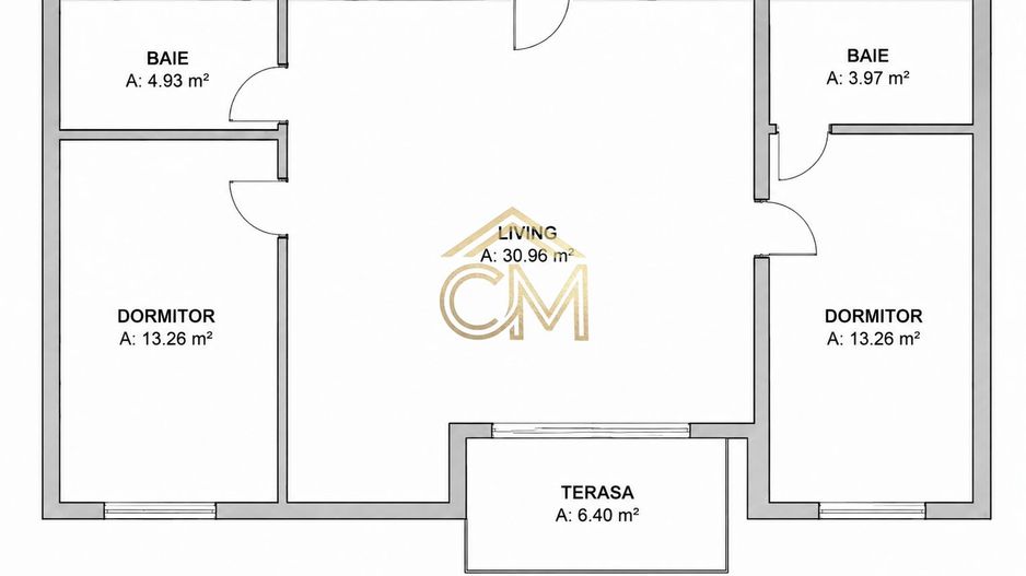 Apartament 3 Camere- 66,5 MPU-Parter-Terasa-Parcare - Poză 5