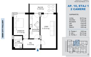 Direct Dezvoltator | 2 Camere Etaj 1 | 15 min. Metrou Teclu - Schiță 8