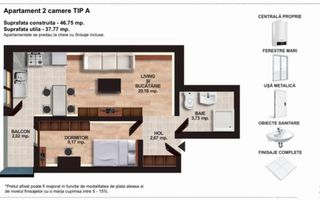 Apartament 2 camere - modern I Prelungirea Ghencea - Schiță 7
