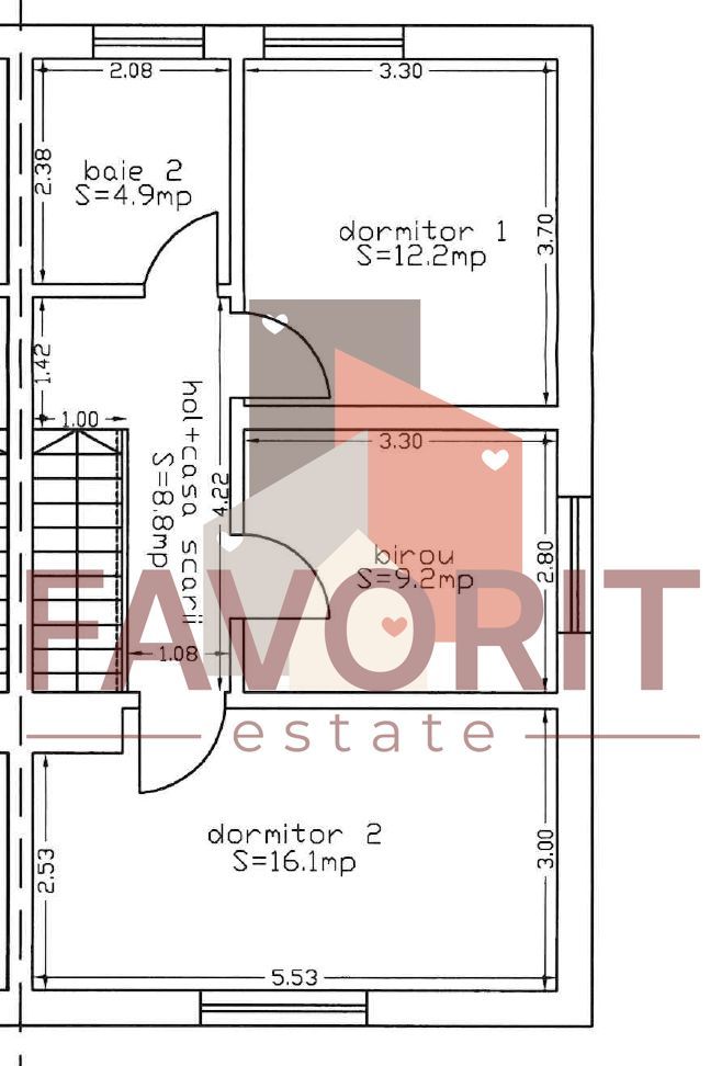 Finisat la cheie. Bucatarie inchisa. 311 mp teren - Schiță 20