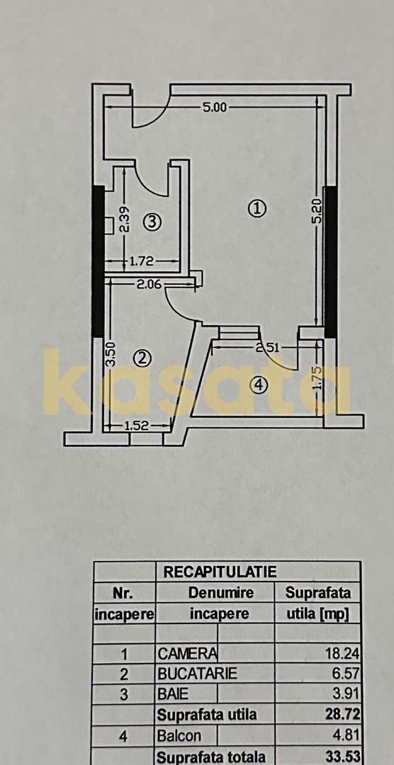 Garsonieră | Drumul Taberei | Etaj Intermediar | Parcare - Schiță 9