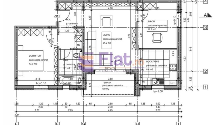 Apartament 3 camere cu grădină – Sanpetru, Strada Primăverii - Poză 19