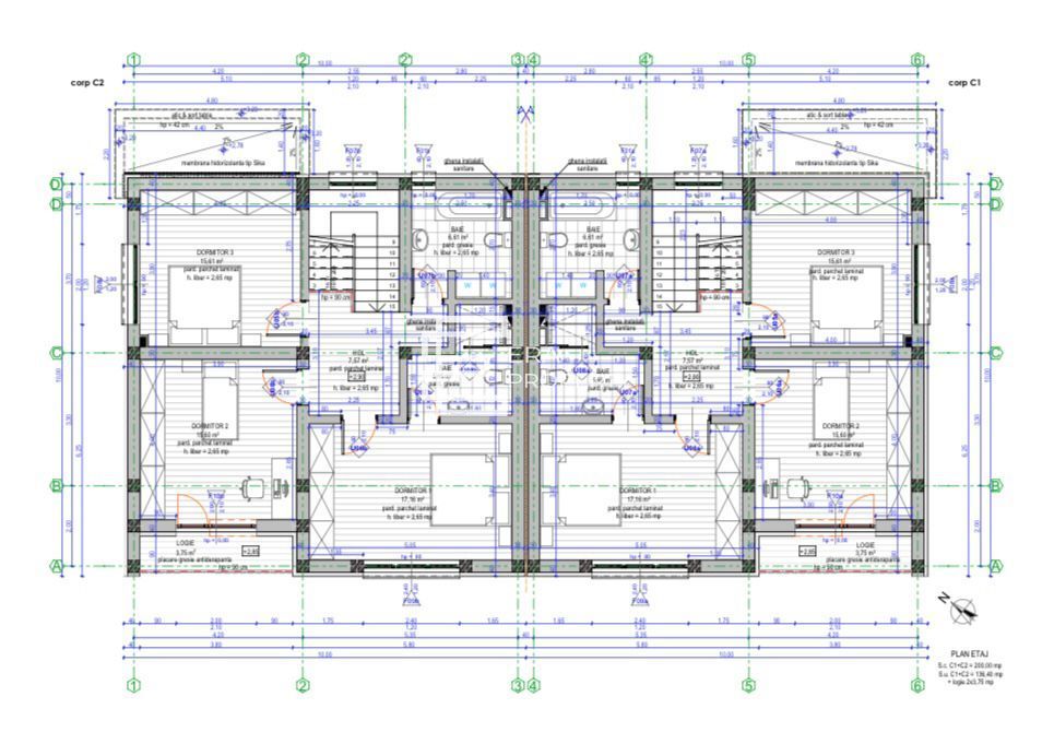 Casa tip duplex INTABULATA  la cheie Cisnadie - Schiță 12