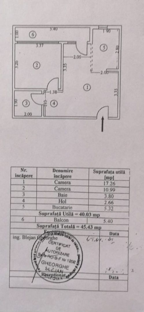 Berceni -Aurel Persu 2 camere mobilat utilat -loc de parcare - Schiță 2