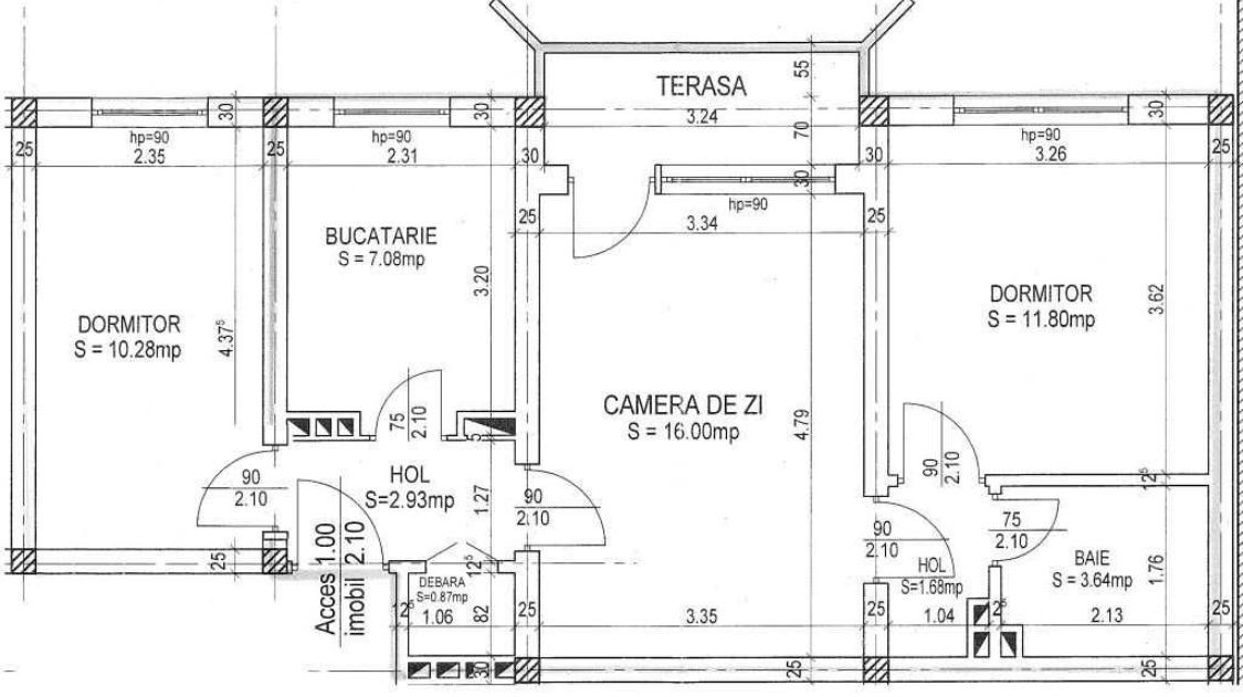 Ap 3 camere, mobilat, centrala, Tomis Nord, zona Brotacei - Poză 1