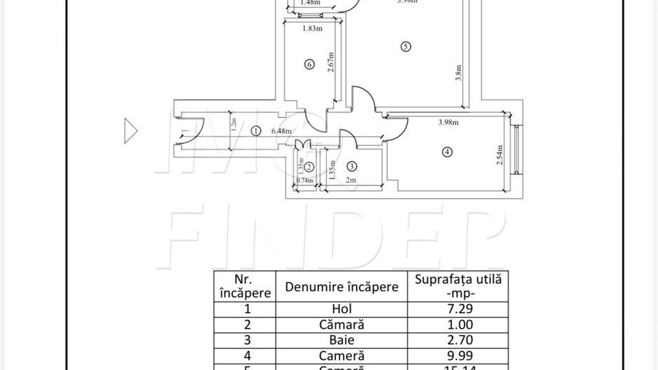 Apartament 2 camere decomandate, 42 mp, etaj 8/10, zona La Terenuri – Manastur - Poză 9
