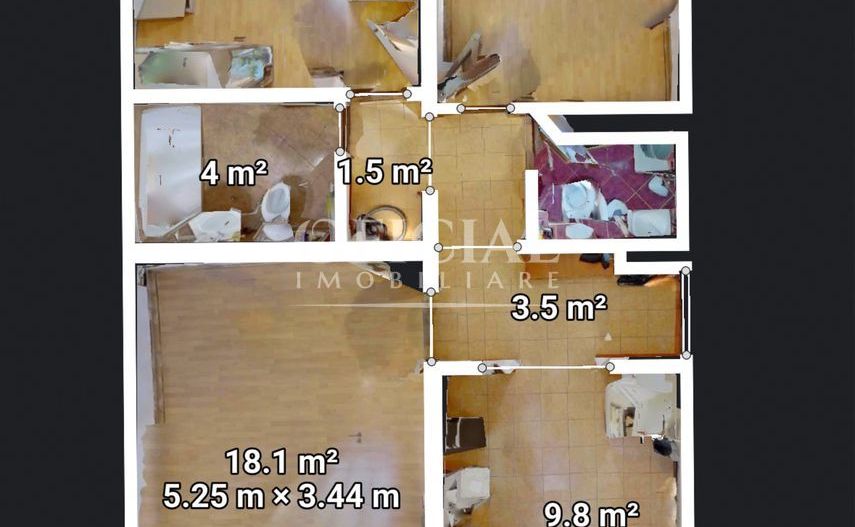 Apartament 3 Camere | 65 Mp | 2 Bai | Balcon | Manastur Brates - Poză 8