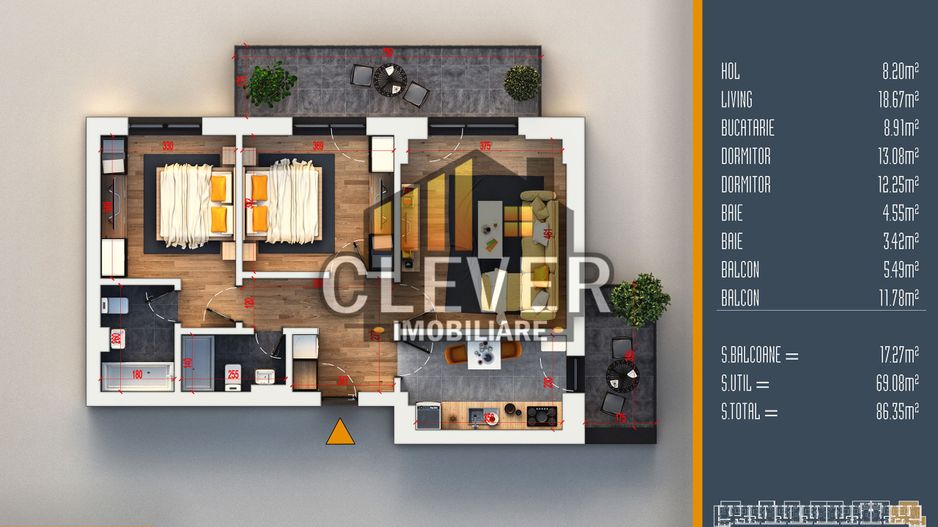 Apartament 3 Camere Pallady Metrou Teclu Parcare BONUS - Poză 2