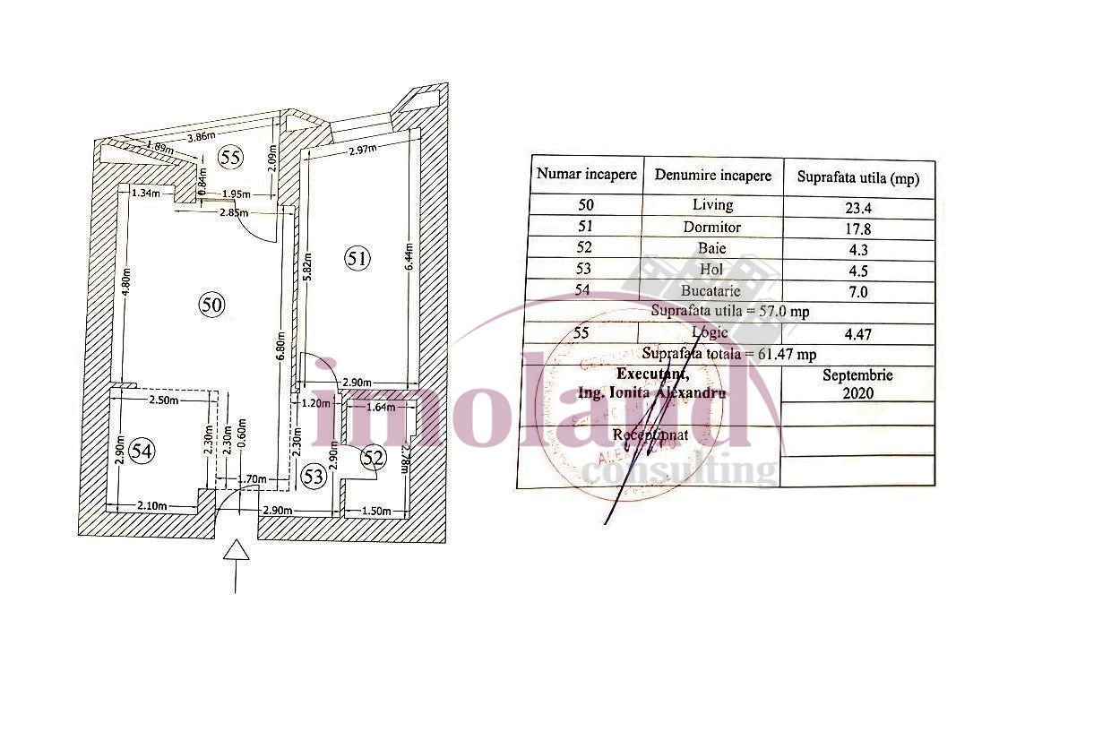 Vanzare - Apartament 2 camere - Barbu Vacarescu - Floreasca - Schiță 15