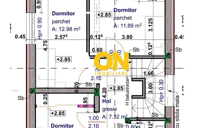 Casa semifinisata, 4 camere, 3 bai, 339 mp teren, zona Valea Popii - Schiță 3