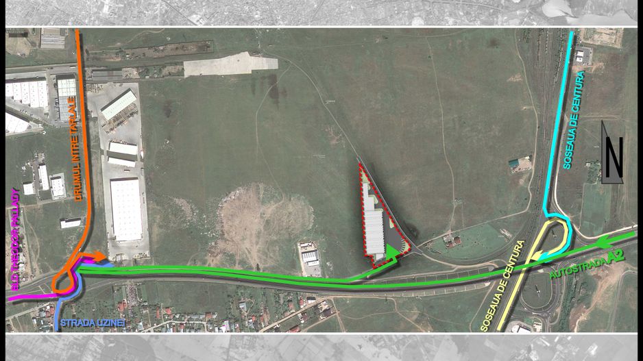 Teren 2Ha  Drumul Intre Tarlale - A2, pretabil hale + birou - Poză 1