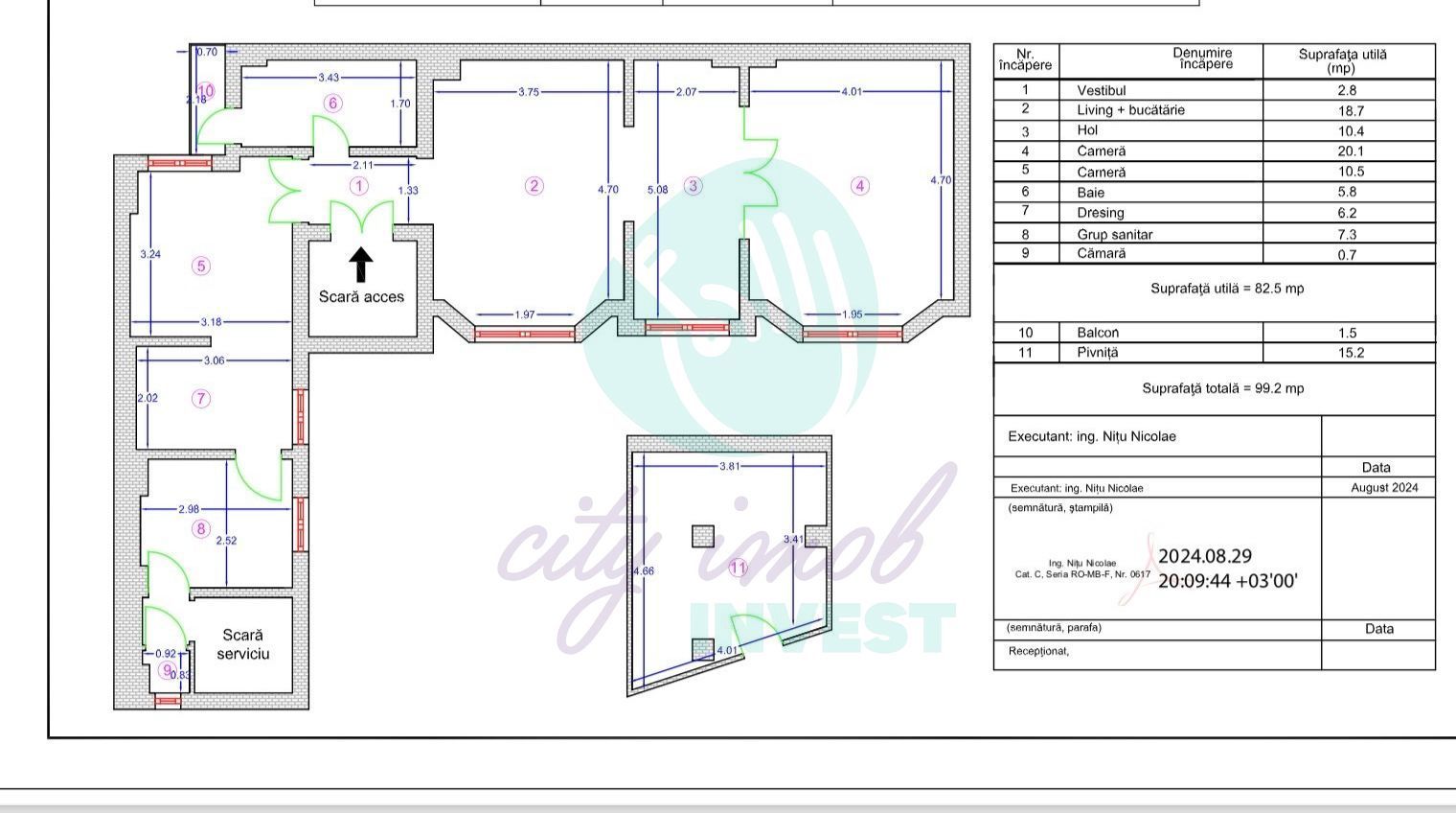 Apartament 3 camere "la cheie", Piata Sfantul Stefan - Poză 3