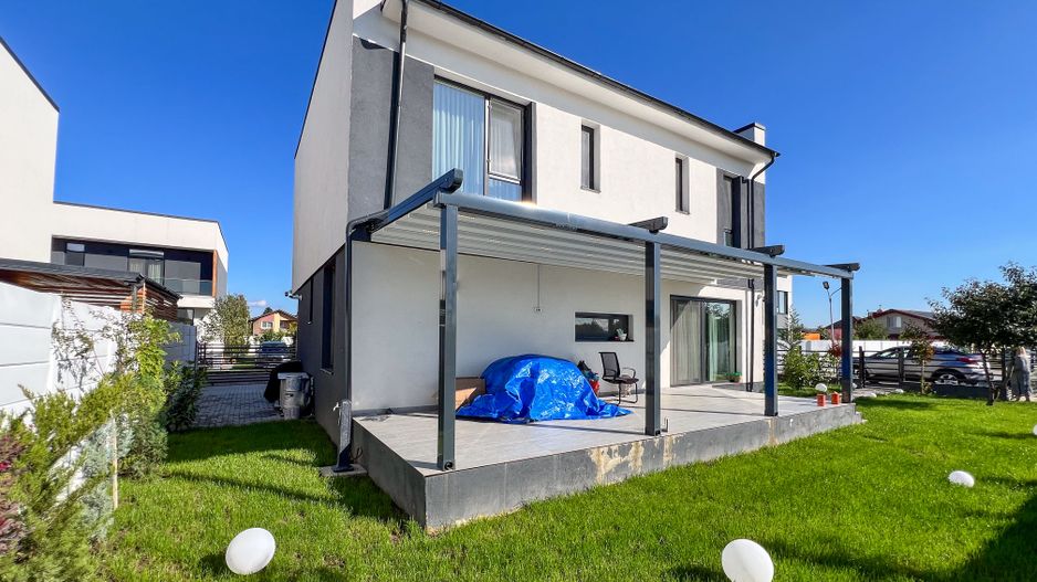 Vilă individuală elegantă, complet mobilată și utilată, lângă parcul și pădurea din Corbeanca - Poză 45