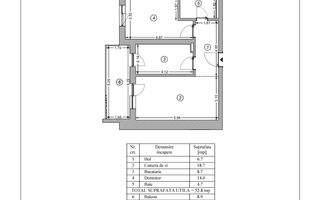 De închiriat 2 camere, Vienna Parkside, Mobilat + Parcare - Schiță 8