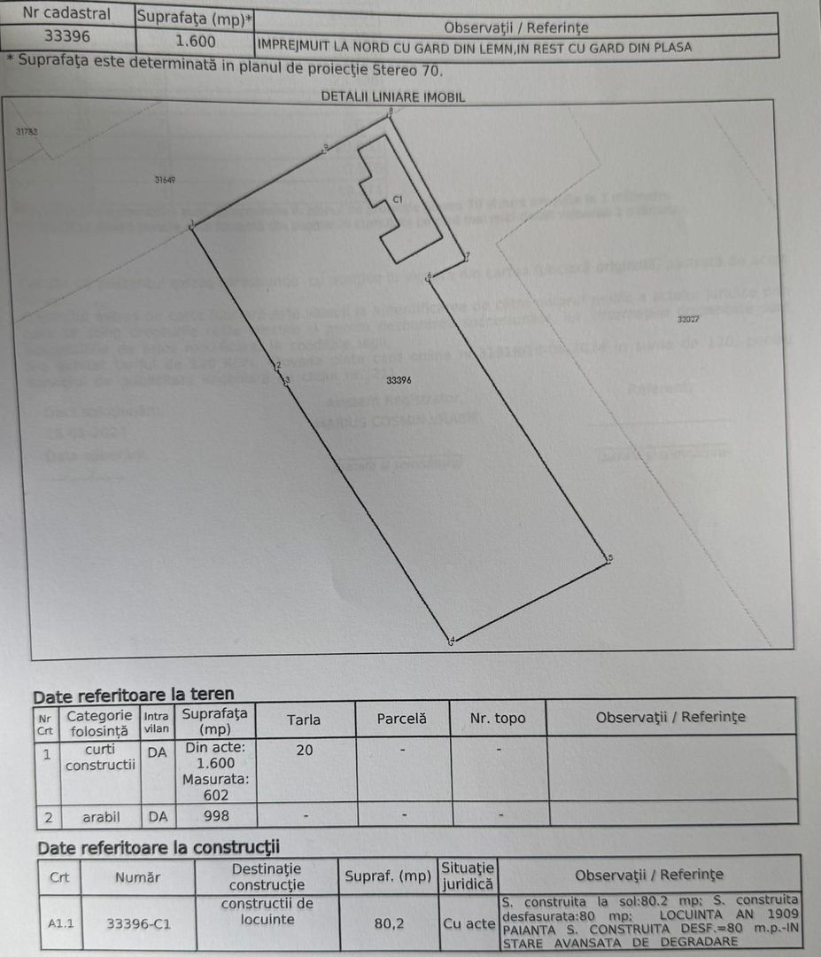 Casă demolabilă de vânzare – Vieru, jud. Giurgiu - Poză 1