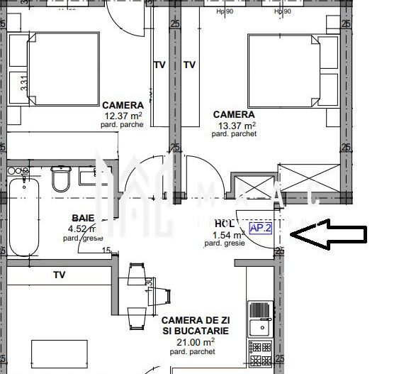 Comision 0% | Apartament 3 camere | Etaj 1 | Loc de parcare - Poză 2