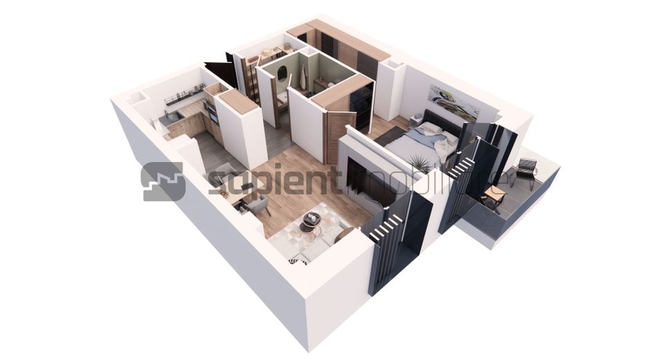 Apartament nou, modern cu 2 camere - Ultracentral -  Cuza Voda - Poză 2