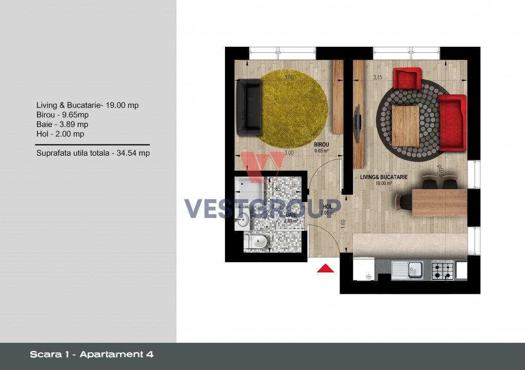 Apartamente 2 camere Weiner 12 Residence Militari Direct Dezvoltator - Poză 12