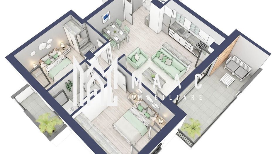 Apartament 3 camere | Balcoane 15.1 mp | Etaj II | Turnisor - Poză 4