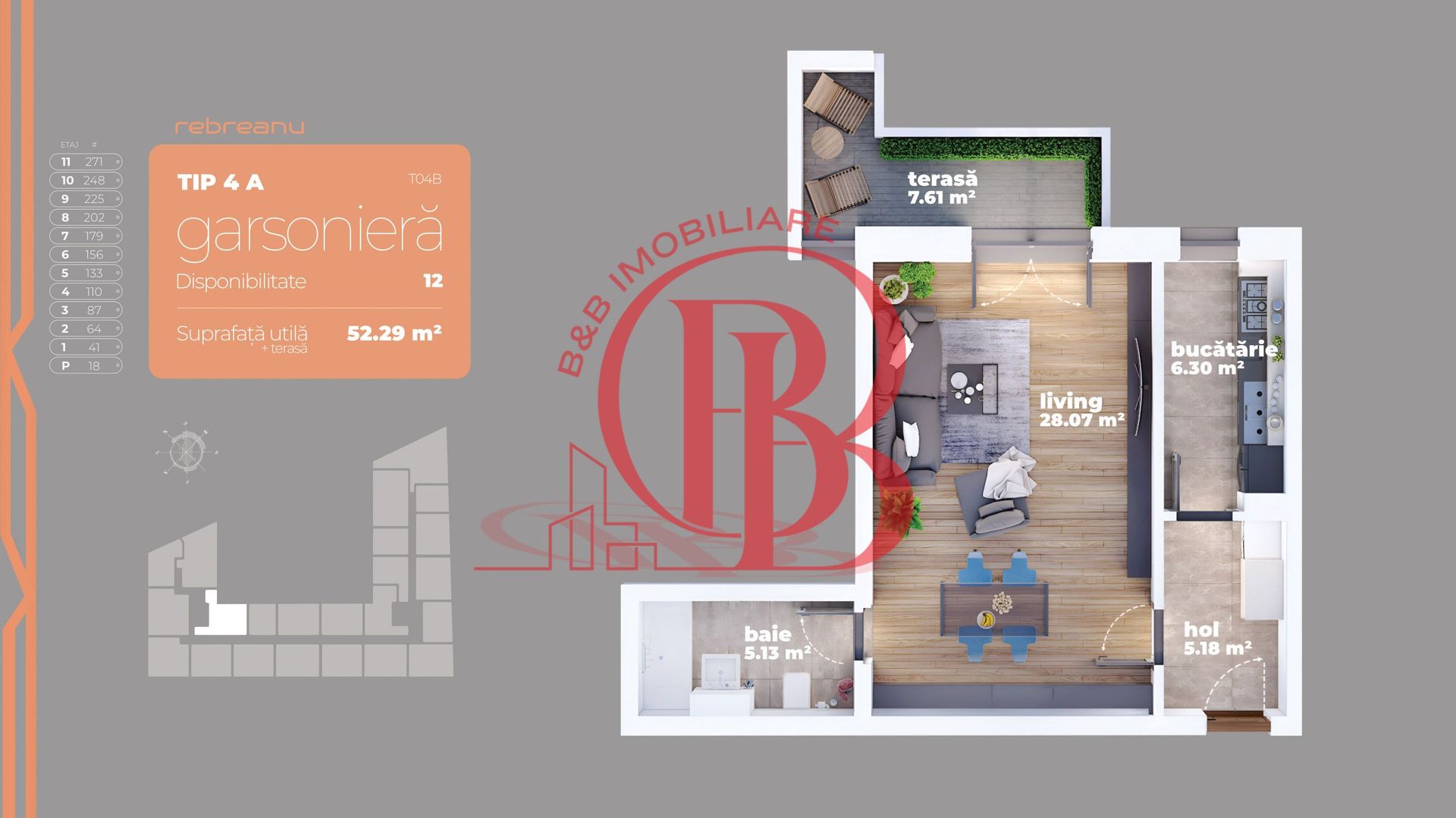 Direct Dezvoltator Garsoniera Auchan Titan Liviu Rebreanu - Schiță 2